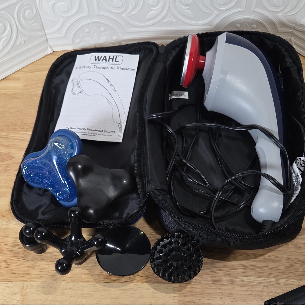 Wahl Full Body Heating Massager 4295A with 5 Attachments Clean Works